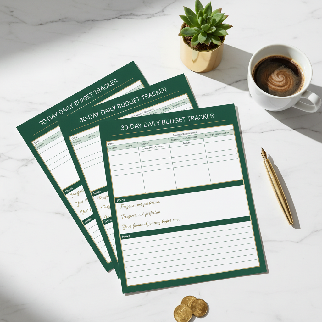 30-Day Daily Budget Tracker