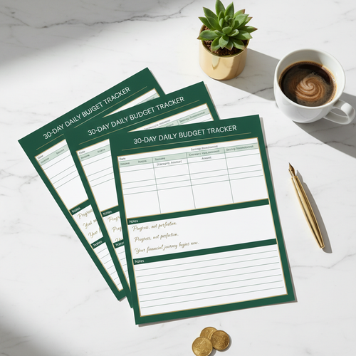 30-Day Daily Budget Tracker